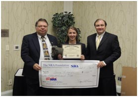 Weaver was honored with a $1,000 scholarship from the NRA. 