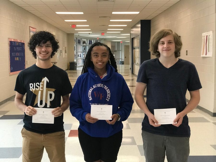 Featured: Seniors Dylan Haston, Simone Nabors, and Colin Lemarchand. 