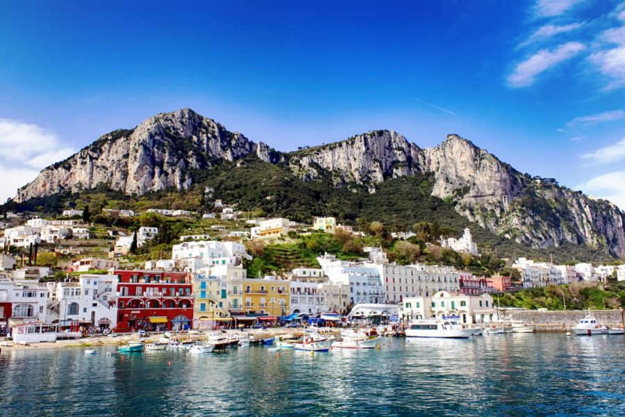 The coast of Capri photographed by Bella Madariaga.